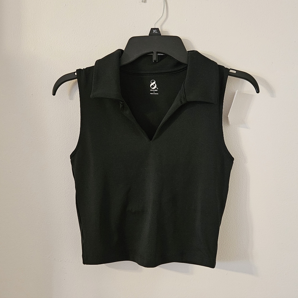 NWT Lou & Grey Black Workout Top Size S